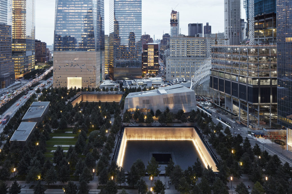 September 11 Memorial at Night